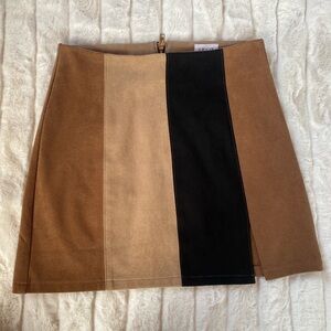 Y2K color block skirt